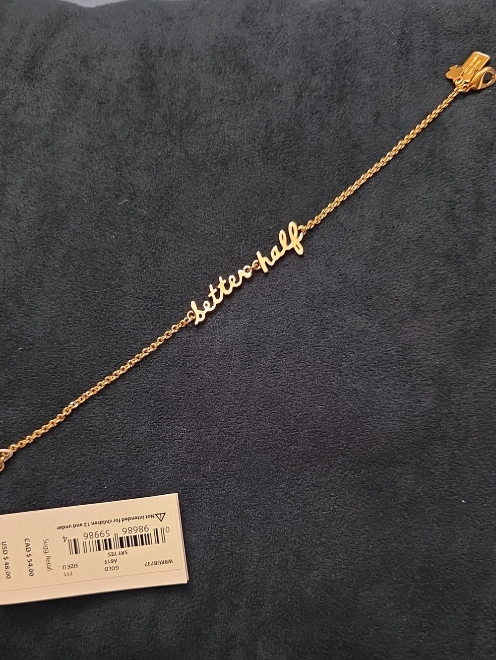 kate spade Gold 'betterhalf' Script Bracelet